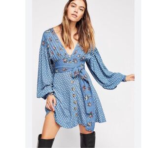 Free People Wonderland Printed Mini Dress